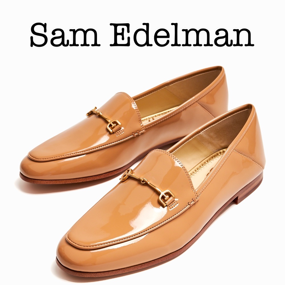 Sam Edelman Loraine Tan Patent Leather Loafers Size 8 1/2